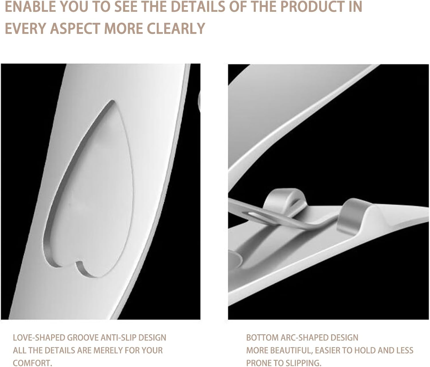 CTOUUGRS Angled Head Nail Clippers for Seniors with Ergonomic Design for Thick Toenails Premium Steel Nail Cutter Trimmer with Catcher for Men and Women Sand Silver Finish image number 2