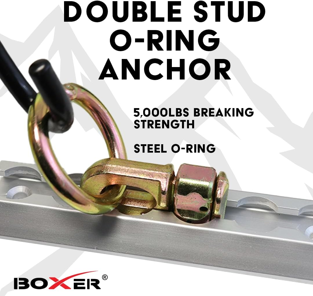 Boxer - 10 Pack - L Track Fitting Double Stud O Ring &ndash; L Track Accessory 5,000Lbs image number 2