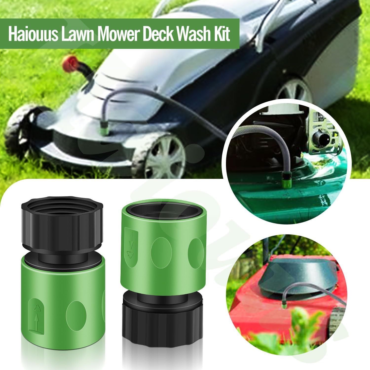 Haiouus 2 Kit Lawn Mower Deck Wash Kit, for Riding Lawn Mower Cleaning Attachment Kit, Compatible with C-Ub Cadet, MTD, Troy-Bilt, C-Raftsman Lawn Mower Tractor, Deck Wash Adapter Accessories image number 6