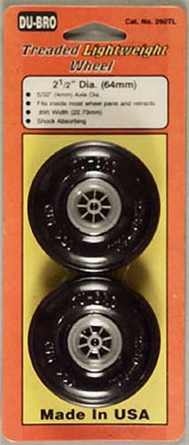 Du-Bro 275TL 2-3/4" Diameter Treaded Lightweight Wheel (2-Pack) image number 3