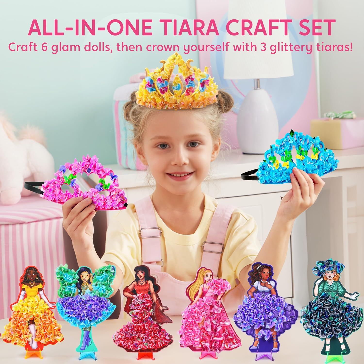 Klever Kits Poke in Fun Art Crafts for Kids Ages 4-8, Princess Dress-Up, Art Activities, DIY Craft Kits, Girls Ages 4 5 6 7 8+ Birthday Gifts by Jova image number 4