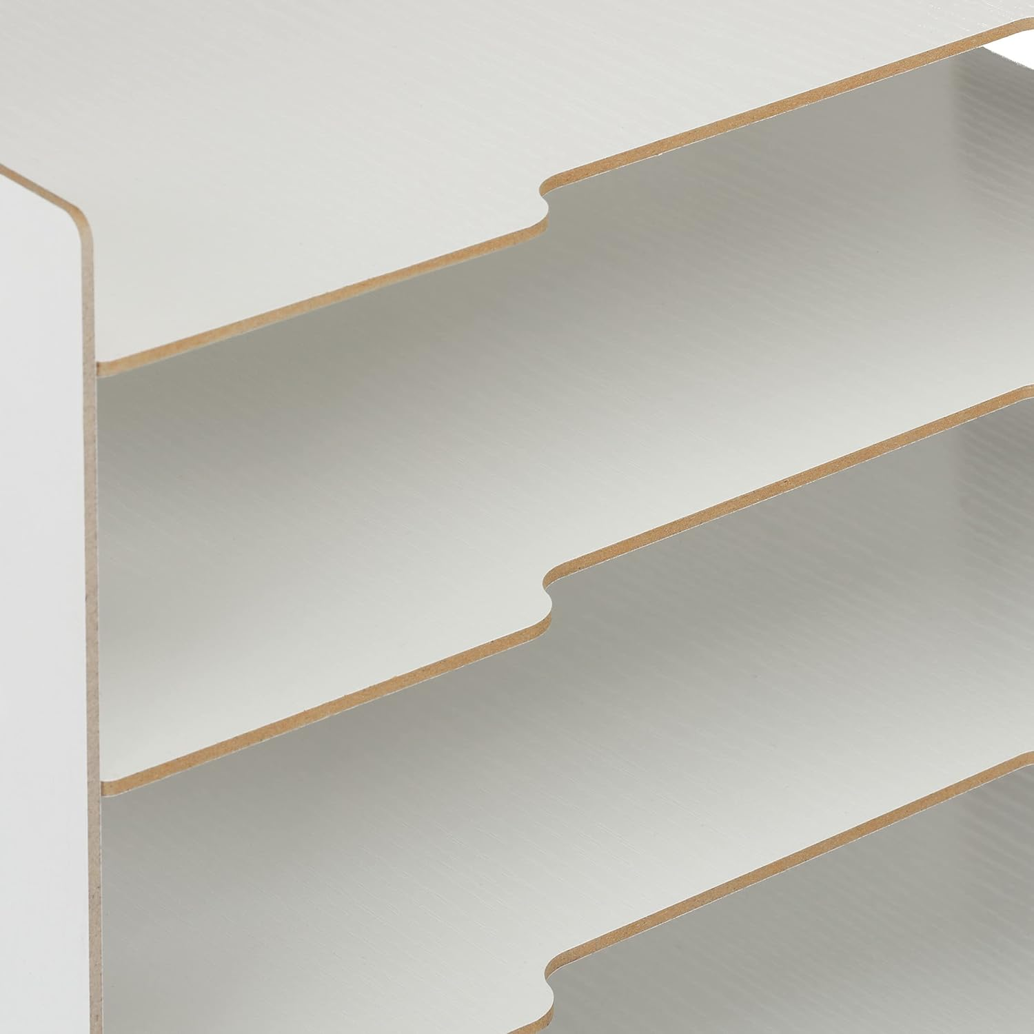 Relaxdays Filing Cabinet, 3 Compartments, Letter Tray, Office Document Organiser, A4 Format, 27 X 32.5 X 25 Cm, White, 100% Fibreboard - Natural image number 4