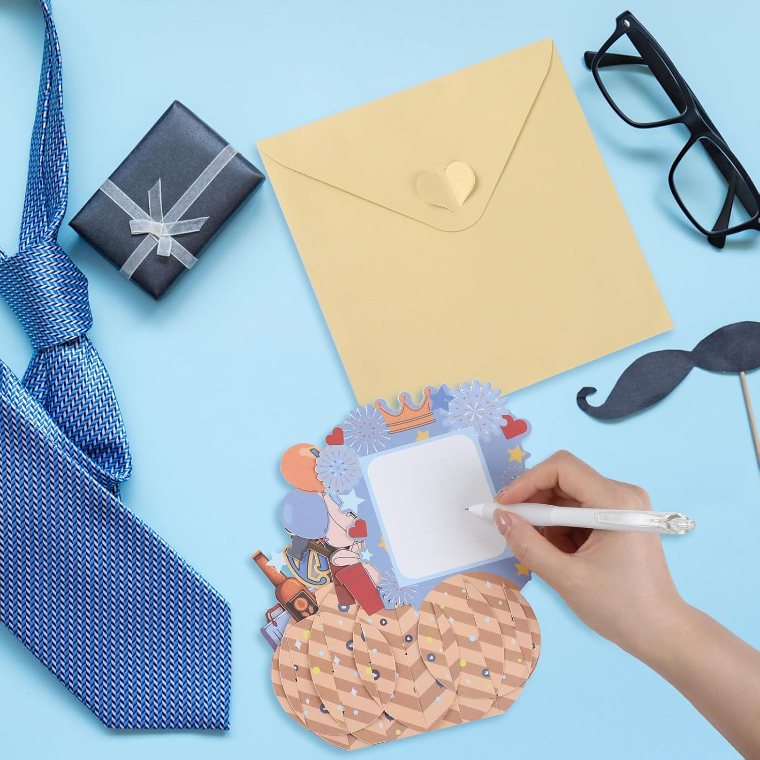 Bighan Pop up Happy Father'S Day Card, 3D Father'S Day Pop up Greeting Boxed Cards Anniversary Pop up Cards for Men, B - C image number 5