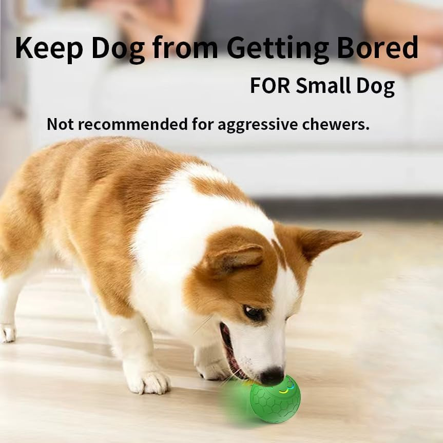 Smart Interactive Dog Toys Ball, Auto Bouncing Rotating Ball, Moving Pet Toys for Dogs 20 Lbs (Size Small - 2.2-Inch Diameter), USB Rechargeable, Fun Boredom, Green - Blue image number 5