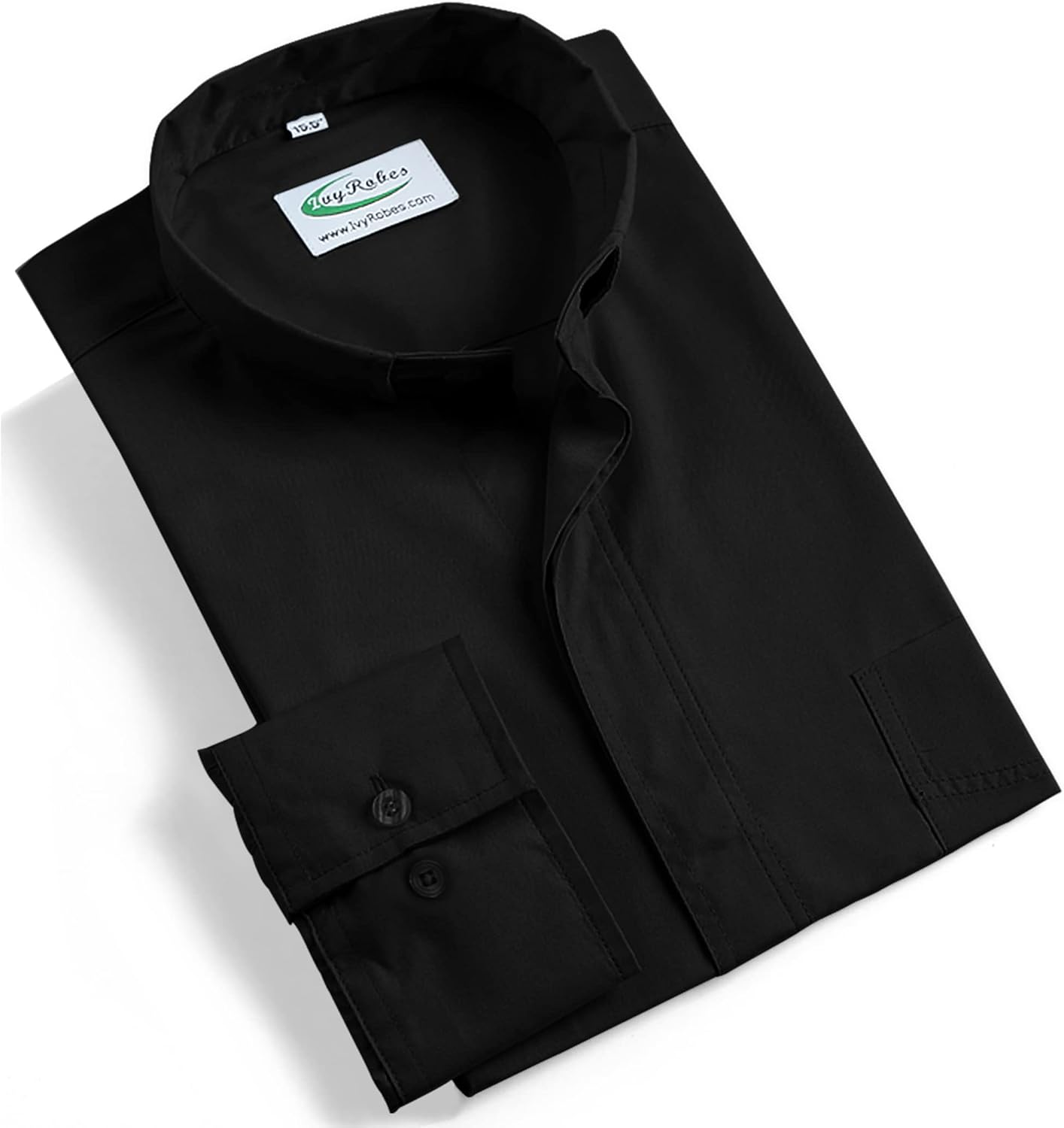 Ivyrobes Mens Tab-Collar Long Sleeves Clergy Shirt 4 Colours image number 6