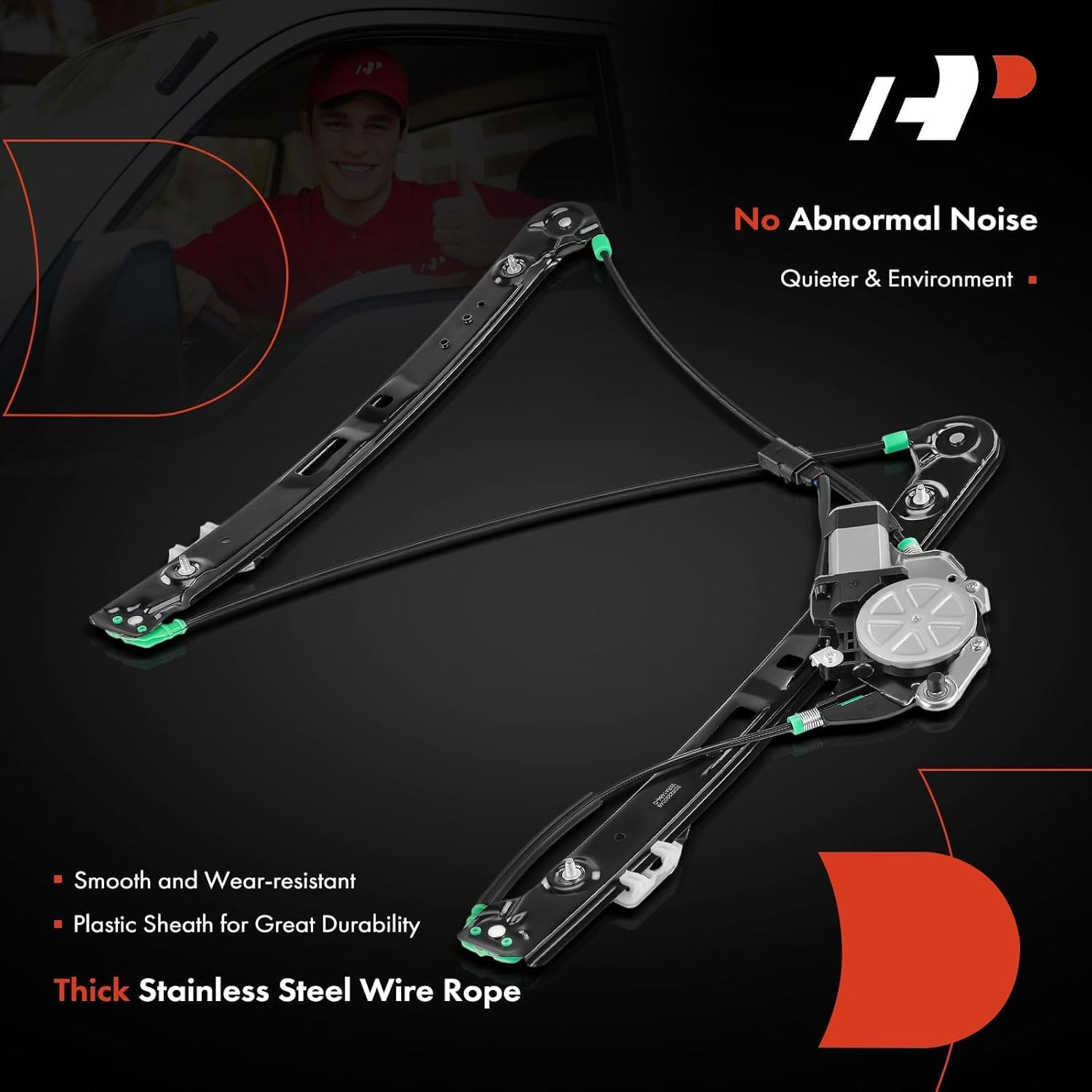 A-Premium Power Window Regulator with Motor for BMW E46 325I 328I 330I 1999-2005 Sedan Wagon Front Left Driver Side image number 5