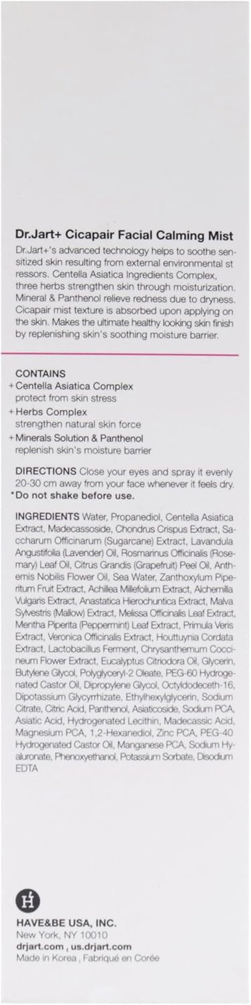 Dr.Jart+ Cicapair Facial Calming Mist