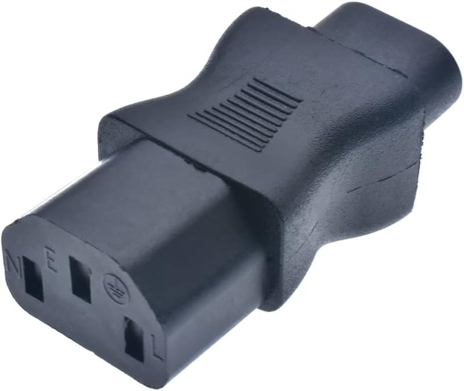 (2 Pack) Tekit C13 to C8 Power Adapter, IEC 320 3-Pin Female to 2-Pin Male, C8 Male to C13 Female image number 2