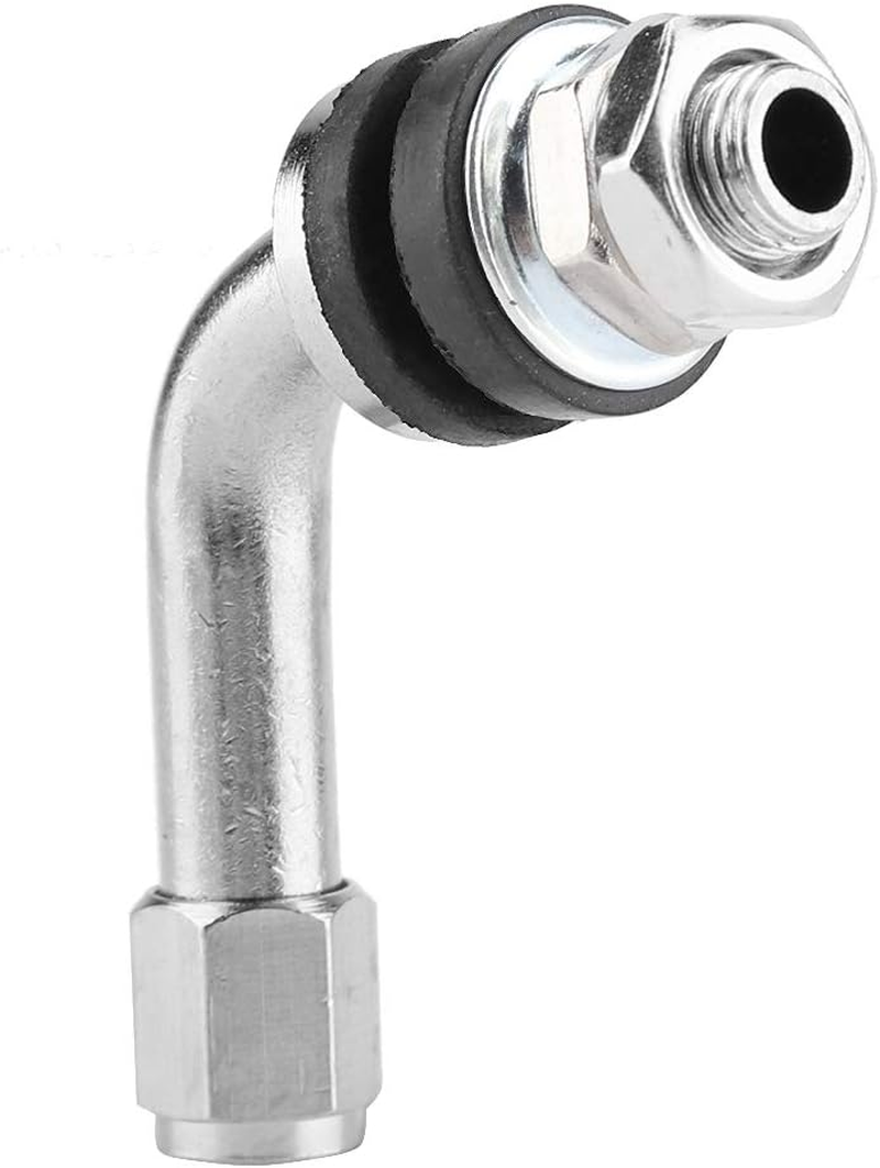 Tyre Valve Stem 4 Pcs 90 Degree Angle Car Motorcycle Tire Valve Stem Aluminum Alloy and Rubber Durable Automotive Wheel Tyre Adapter Tools image number 1