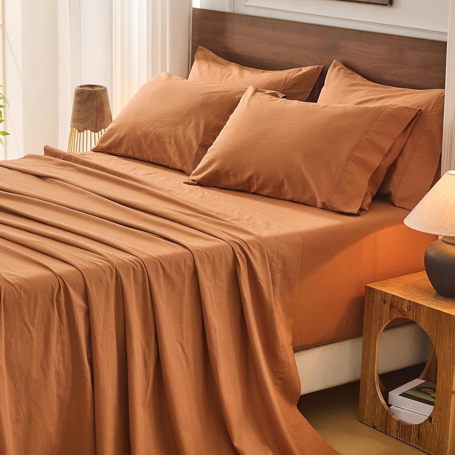 Bedlifes King Size Extra Deep Pocket Sheet Sets - Fits Mattresses up to 18-24" Thick, 4-Piece Microfiber Set with 1800 Thread Count, Soft, Smooth, Breathable, Featuring Mandala Patterned