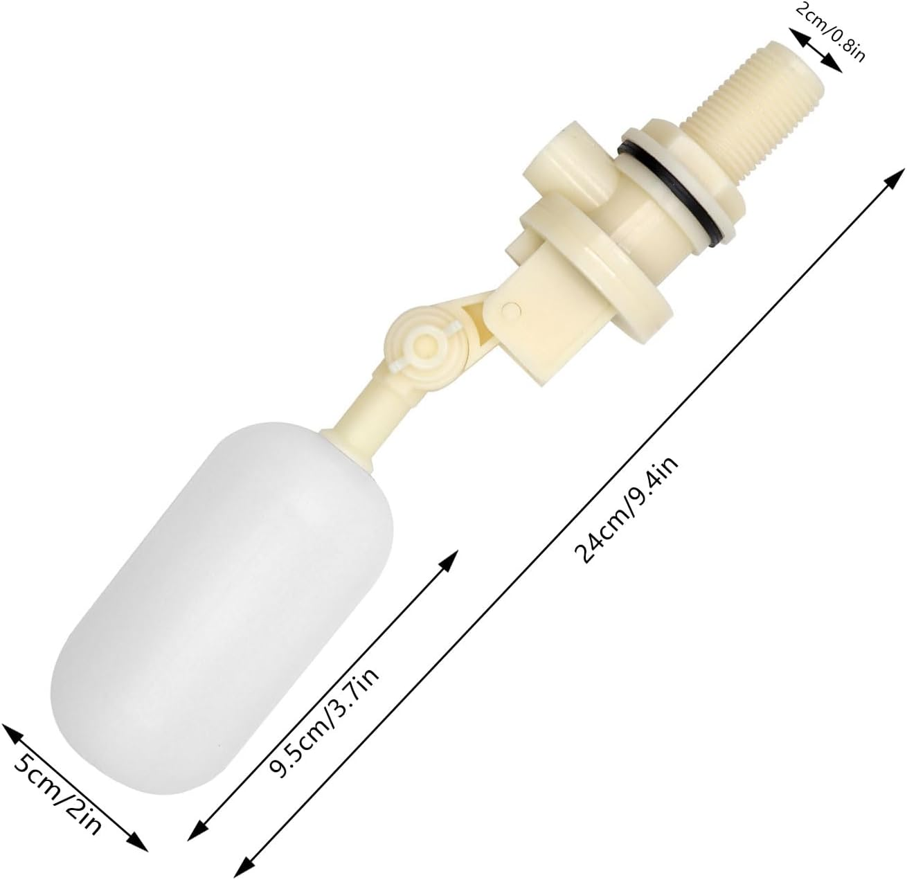 2 Pack Stainless Steel Automatic Float Valve for Water Trough, Automatic Water Level Control Float Valve with Adjustable Arm, Shut off Valve with High-Pressure for Goat, Horse, Livestock, Cattle, Dog - Float Valve 2Pcs image number 1