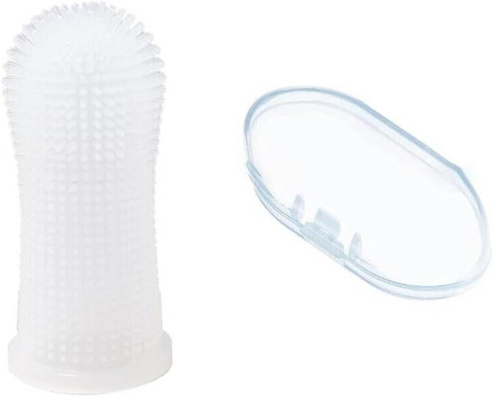 Dog Cat Super Soft Pet Finger Toothbrush Teeth Silicone Brush Care Cleaning, Super Soft Dental Care Brush for Effective Teeth Cleaning, Non-Toxic, Flexible Fit, Promotes Oral Health