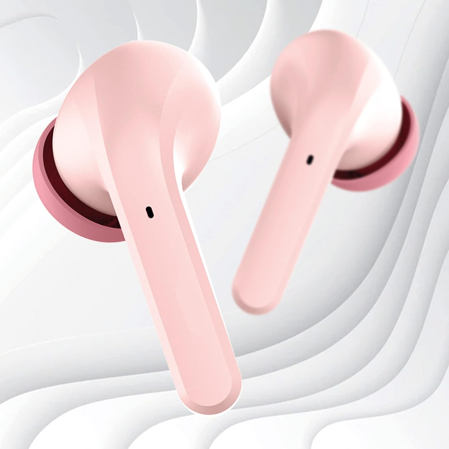 FOREVER Bluetooth Wireless Headphones 5.3 Modes ANC TWE-210 EARP with Charging Case Microphone, Control, LED Indicators In-Ear Headphones (Rose) image number 4