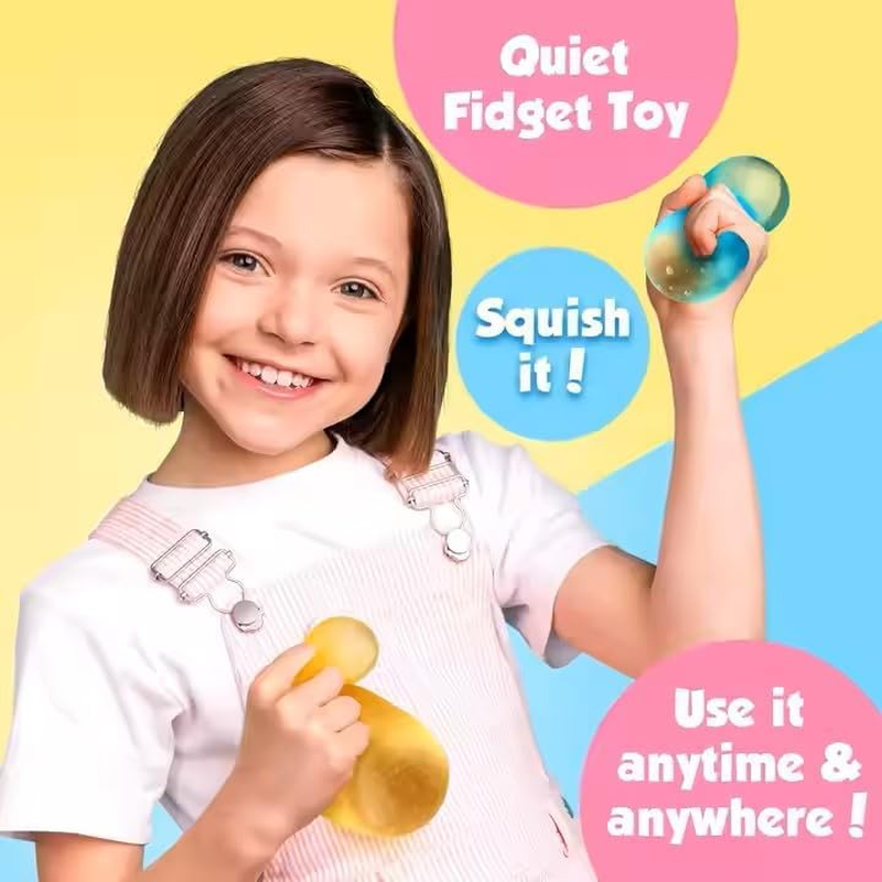 3 Pack Anxiety Annoyance Toys Stress Cubes. Glow-In-The-Dark Soft Gel-Filled Anxiety Relief Toys for Kids, Adults and Teens (3 Pcs, Red, Yellow and Blue) image number 6