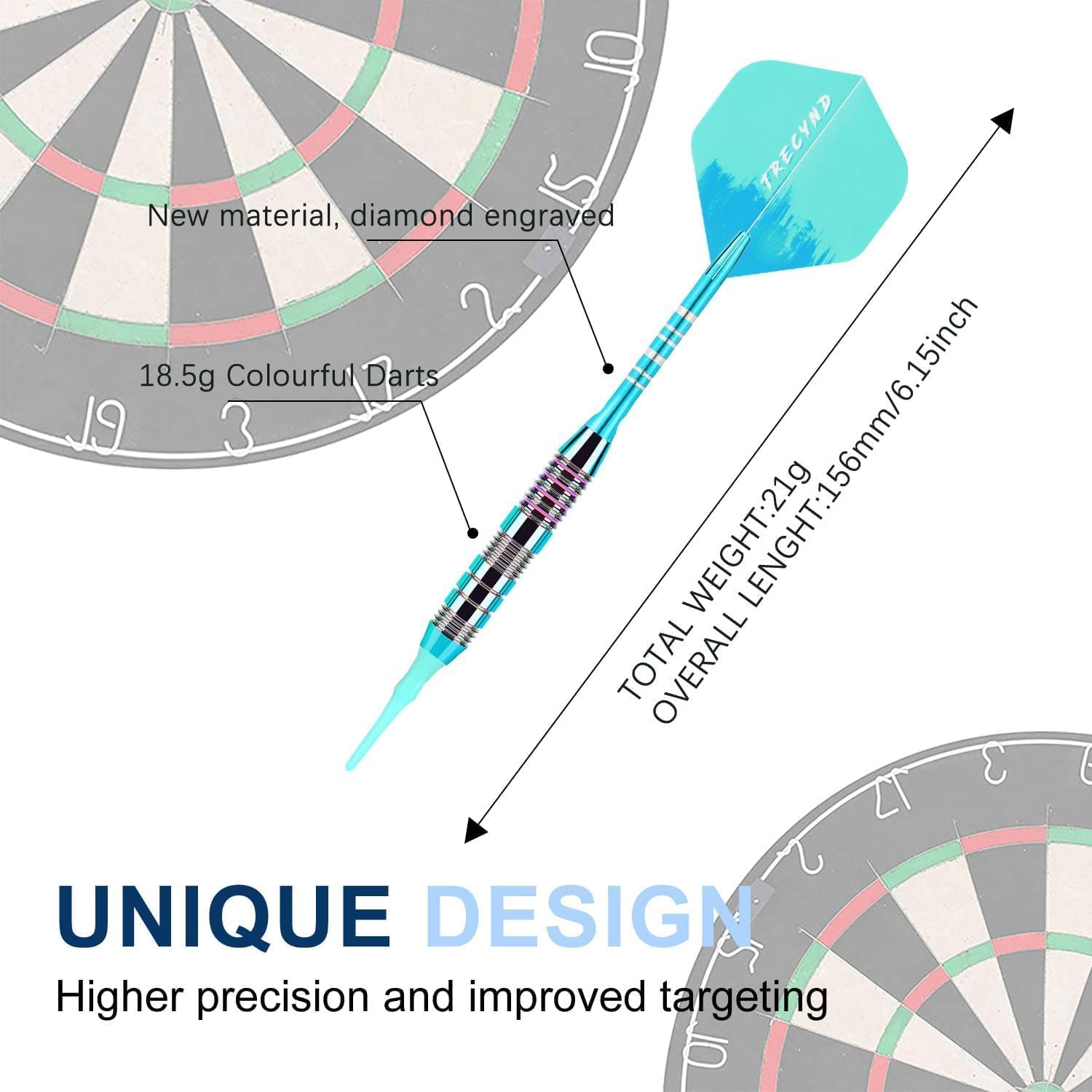 Soft Tip Darts Sets - Soft Tip Darts for Electronic Dartboard Plastic Tip Darts Set with Aluminum Shafts + Extra 3 Dart Flights 3 Replace Plastic Shafts - Deep Blue image number 6
