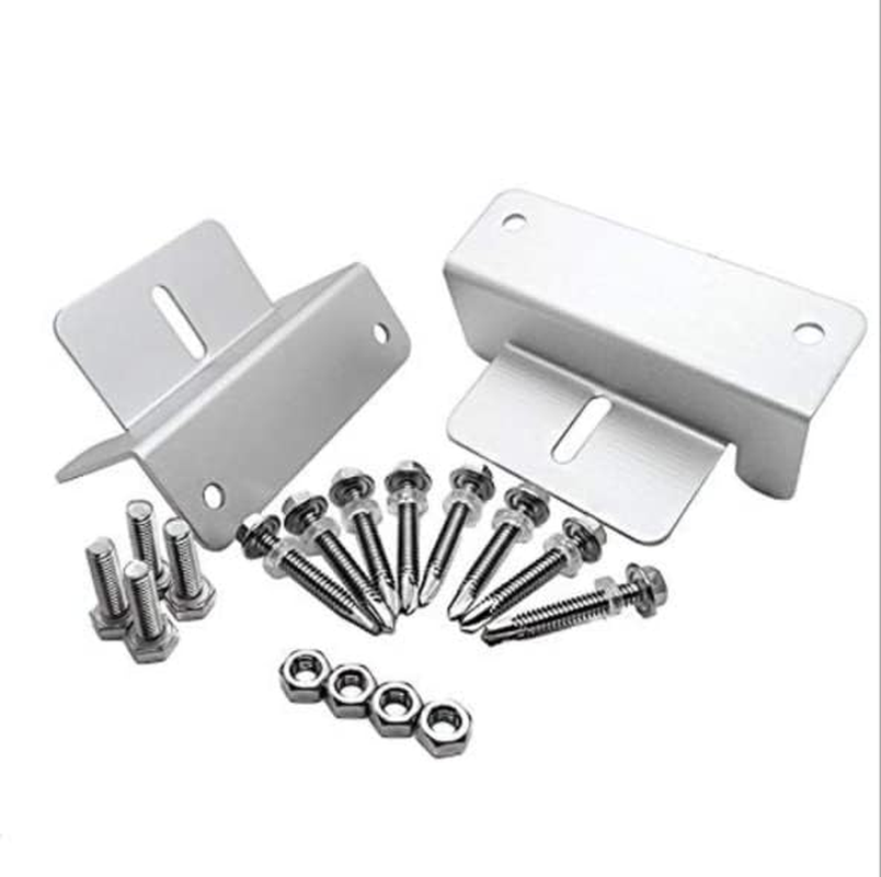 2 Sets of ZONADA Solar Panel Z Type Fixing Mounting Brackets Kit with Mounting Accessories Aluminum Alloy for Motorhome Caravans Yacht Sheds Home Roof Installaions image number 2