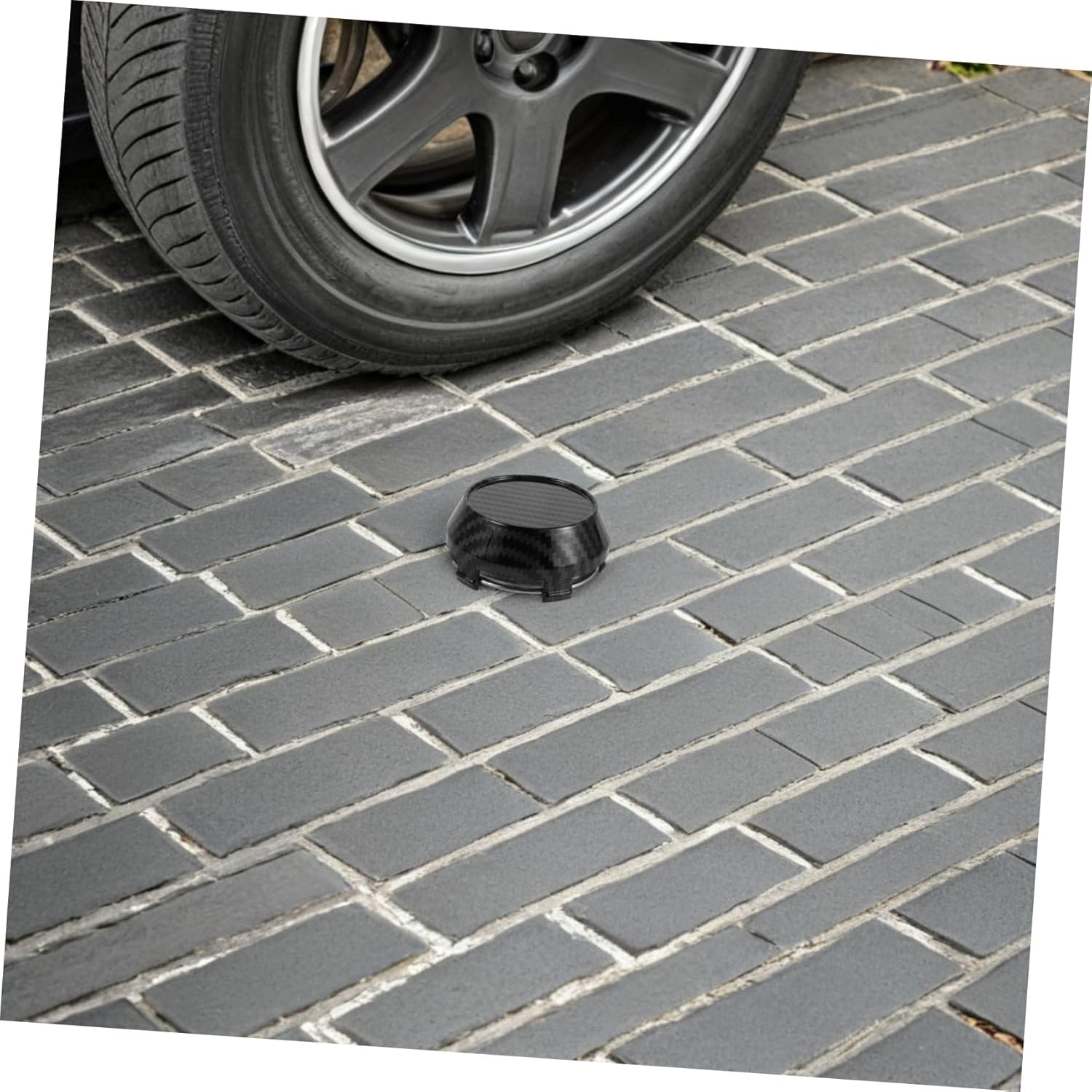 BESTOYARD 4Pcs Carbon Fiber Hubcaps Wheel Caps Center for Car Wheel Center Cover Raised Design for Enhanced Visual Appeal Vehicles image number 4