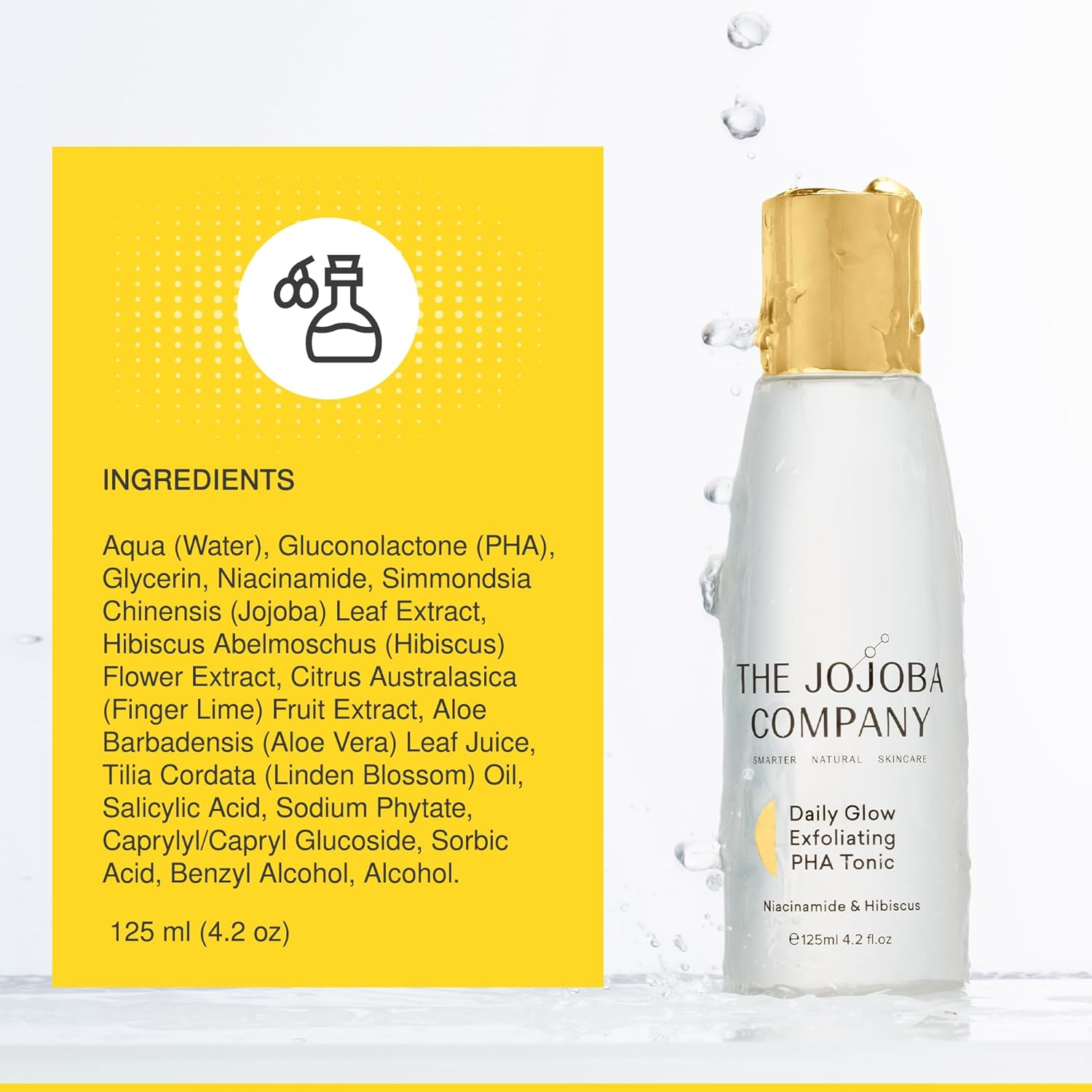 Jojoba Daily Glow Exfoliating Pha Tonic Hydrating and Radiance Boosting Face Toner Suitable for All Skin Types 125Ml image number 4