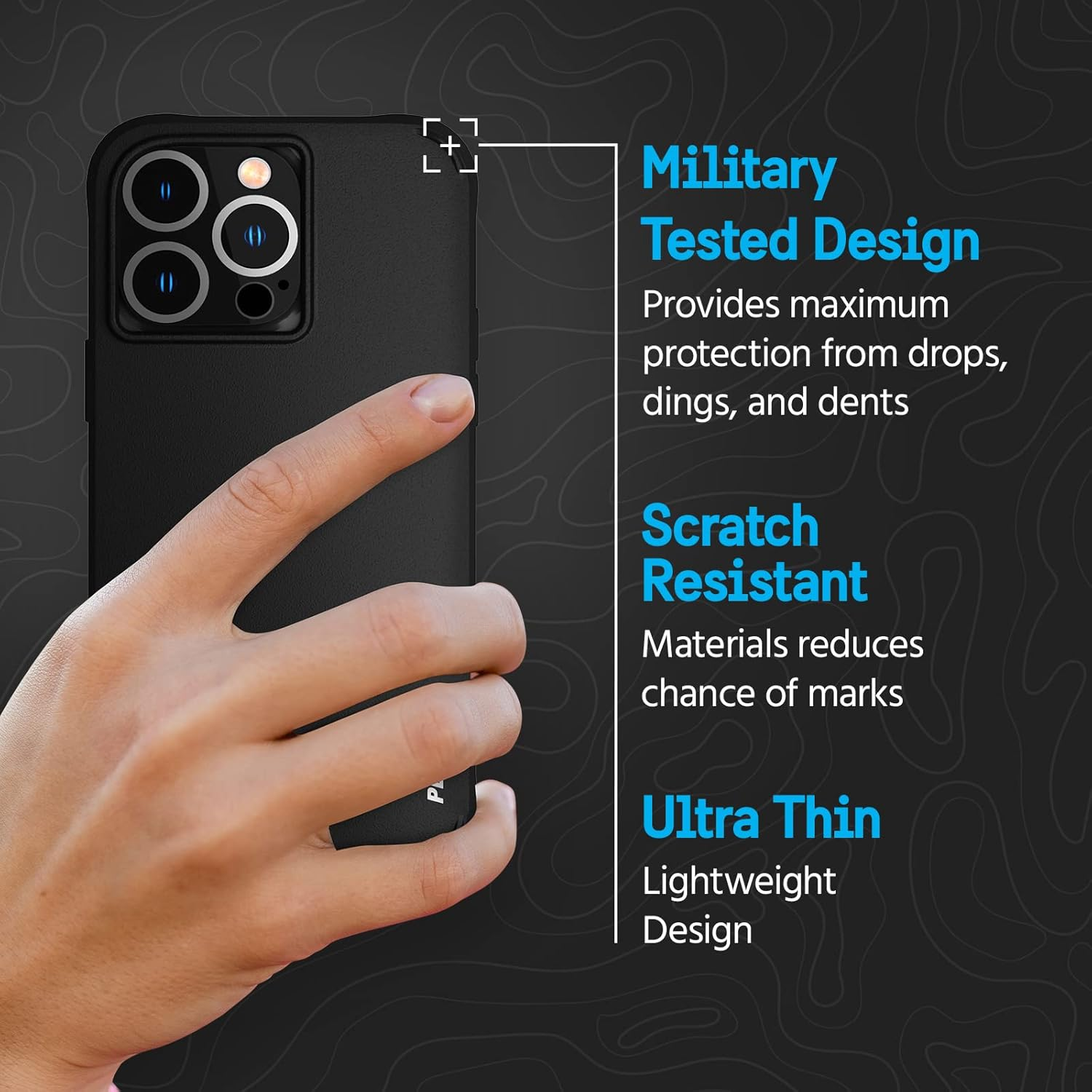 Pelican Ranger Magsafe Phone Case for Iphone14 Promax, Black