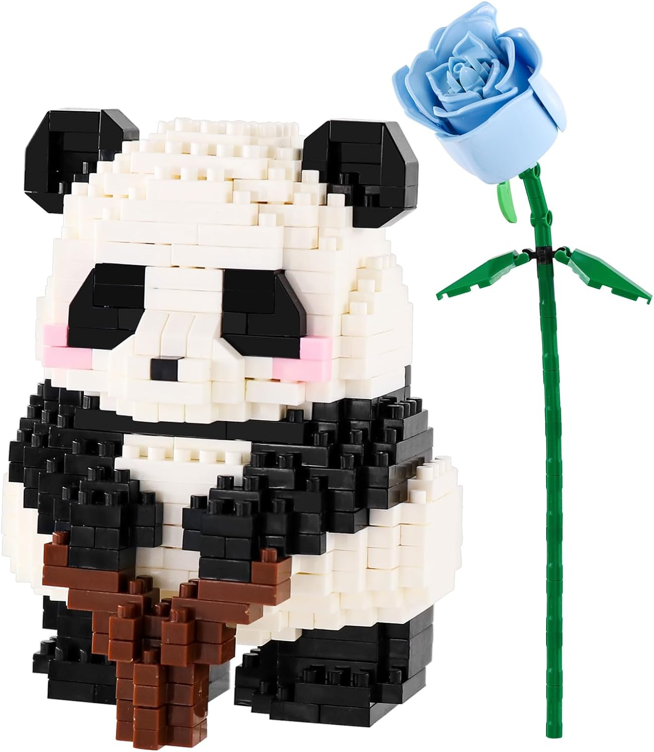 Blocks Building Sets Panda Mini Bricks with Flower for Kids Presents, 448PCS Micro Cute Practising Animals Toy Building Blocks for Party Gifts for 6+ Teens Blossom,Unique Mother'S Day Ideas image number 1