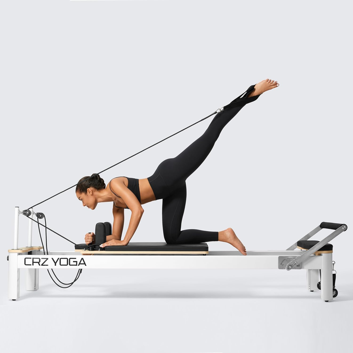 CRZ YOGA Womens Butterlift High Waisted Workout Leggings 28"- Pilates Gym Athletic Yoga Pants Buttery Soft Black Large image number 1