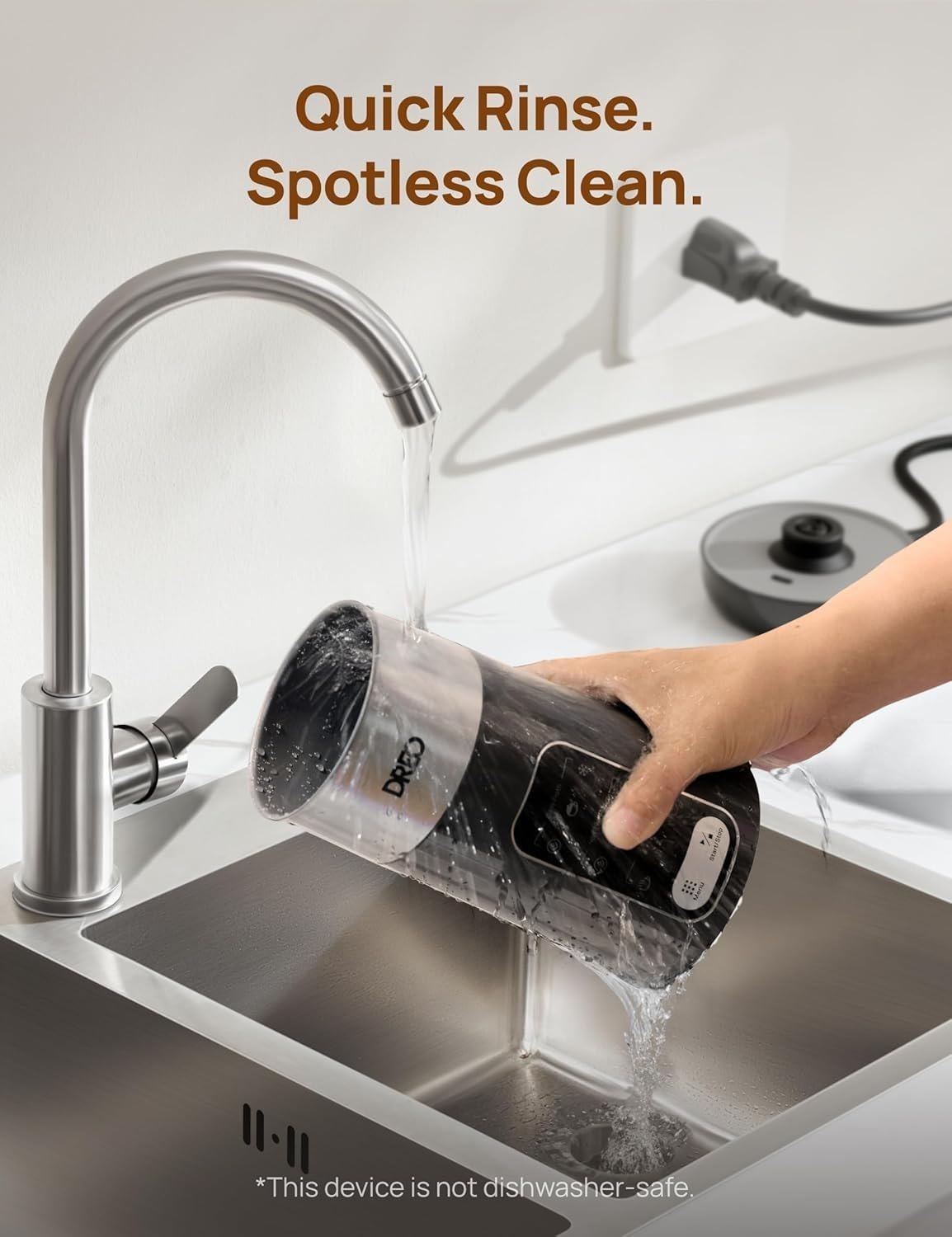 Dreo Milk Frother, 8-In-1 Electric Frother for Latte Art Coffee, 9Oz/270Ml Hot and Cold Foam Frother, Automatic Milk Warmer for Dairy and Non-Dairy Milk with LED, Easy to Clean, Baristamaker Air - Gray image number 7