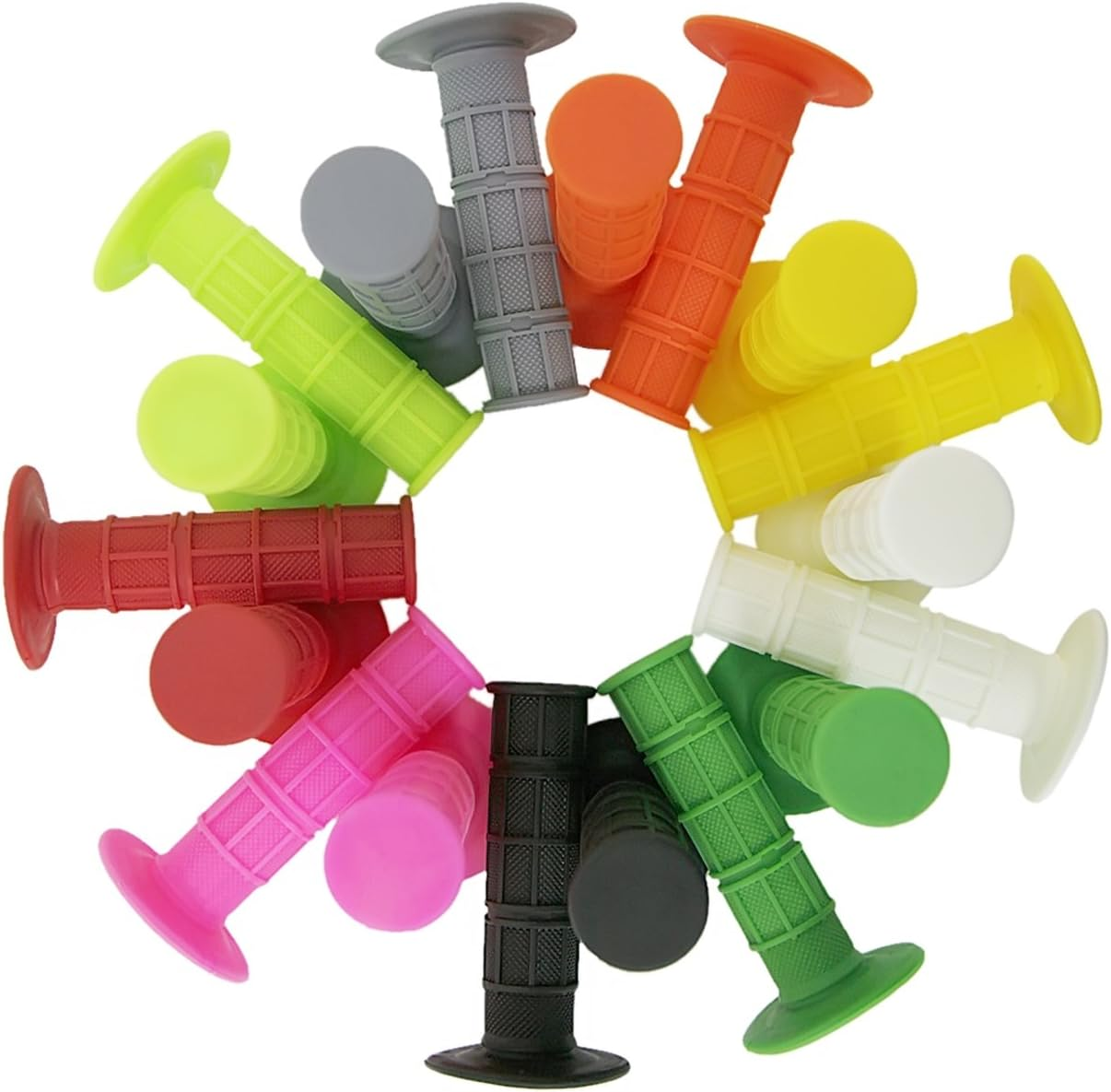 7/8 Practical Motorcycle Hand Grips Dirt Bike Motocross Gel Handlebar 2Pc- Red - Light Blue image number 1