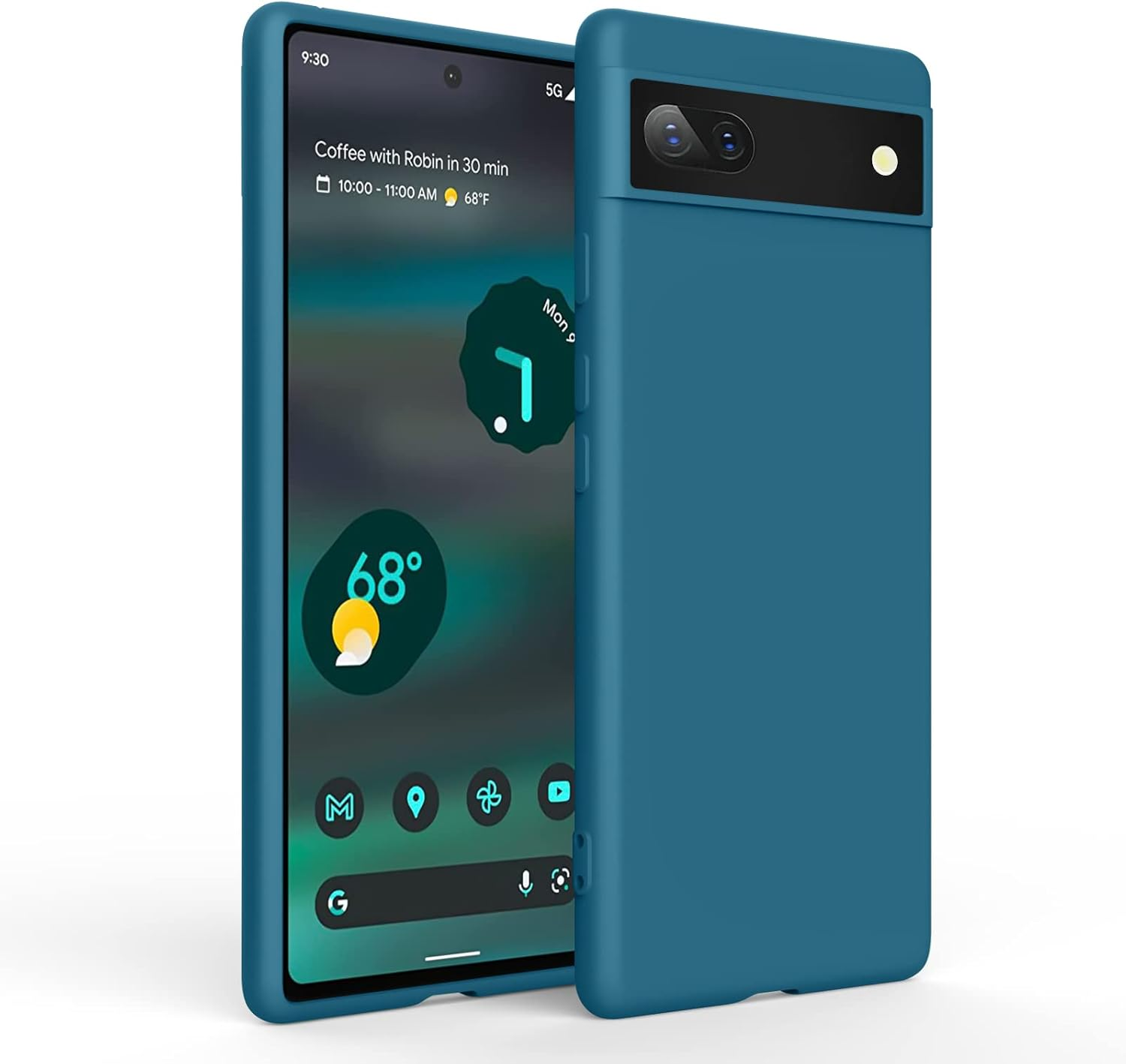 Soft Silicone Case for Google Pixel 6A Case(2022), Flexible Premium Rubber Full Body Protection Dust-Proof Shockproof Scratch Resistant Wireless Charging for Pixel 6A 5G Cover