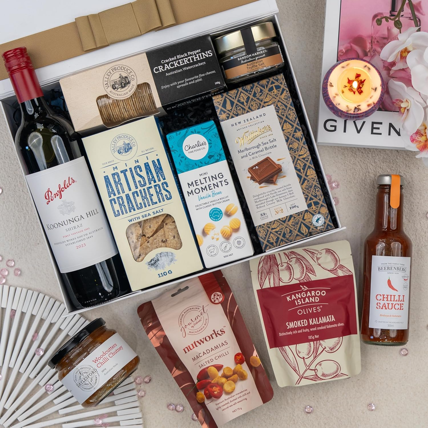 Luxury Gourmet Hamper with Shiraz, Artisanal Crackers, Chilli Delicacies & Quality Chocolates, Thoughtful Birthday or Thank You Gift image number 6