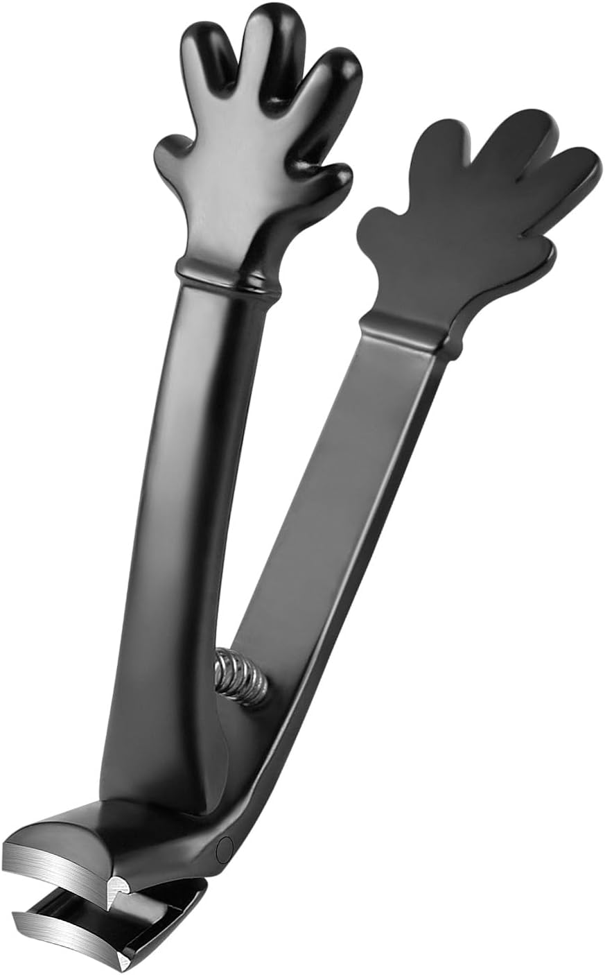 Professional Stainless Steel Nail Clippers Set &ndash; Sharp Precision Toenail & Fingernail Clipper with Ergonomic Handle, Nail File &ndash; Ideal for Men, Women, Seniors (Black) image number 4