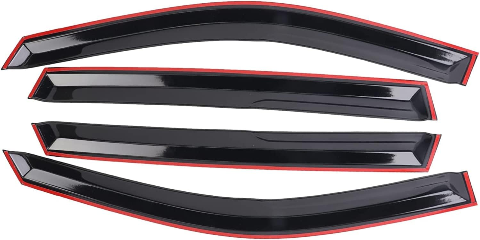 WONSABON Tape-On Window Visors Deflectors Rain Guards 4 Piece Set &lrm;Compatible with 2006-2012 Toyota Rav4 image number 5