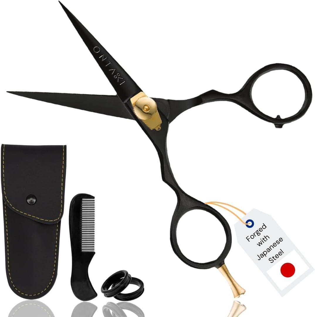 Premium Hand Forged Japanese Steel Hair Beard Mustache Scissors Cut Trim Groom Bangs Haircut image number 5