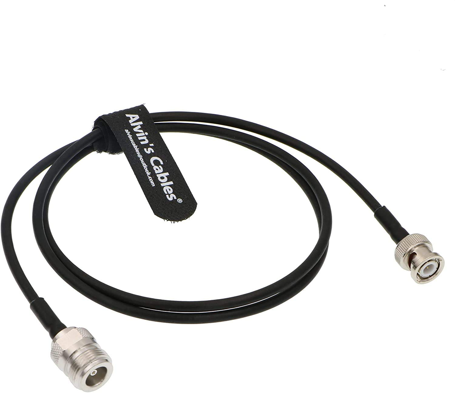 Alvin'S Cables N Type Female to BNC Male Semi-Flexible 50 Ohm Low Loss Cable 1M