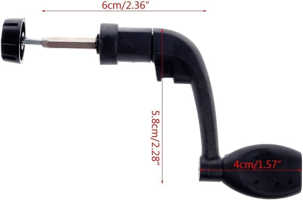 Fishing Spinning Reel Handle Grip Replacement, Plastic Fishing Reel Power Handle Crank Arm Spinning Reel Folding Rotary Knob Repair Parts Black 1 Pcs image number 1