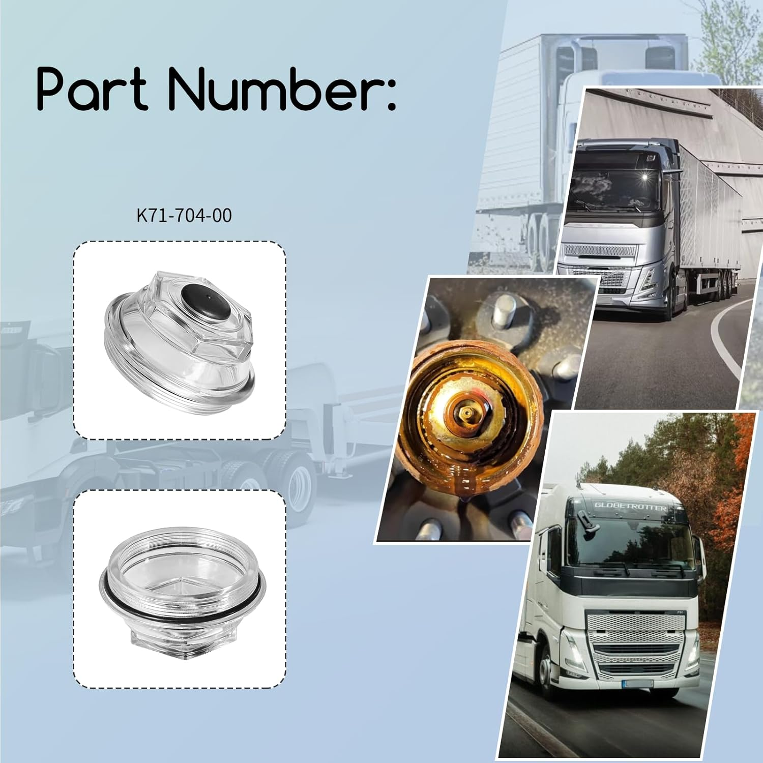 Oil Bath Dust Caps, K71-704-00,Compatible with Dexter 9K-10K 8-415 430 General Duty Axles Built after July 2009, for Dexter 9K 10K 3.5" Threads Trailer Axle Plastic Cover 21-88 Oil Caps,4Pcs image number 2