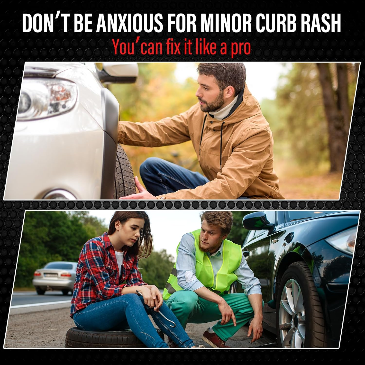 SMAPHY Wheel Scratch Repair Kit, Matte Black Rim Touch up Paint, Repair Curb Rash, Scratches, and Scuffs Quickly and Easily, Universal Color Black Wheel Paint image number 6