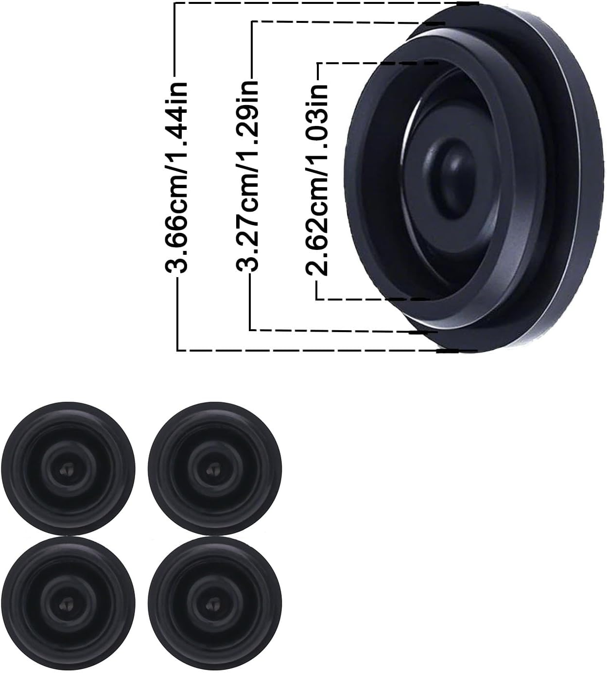 Trailer Hub Caps for Dexter EZ Lube Axles, Trailer Dust Cover Rubber Plug,Fits 2000-3500LB Rvs/Campers (8) image number 4