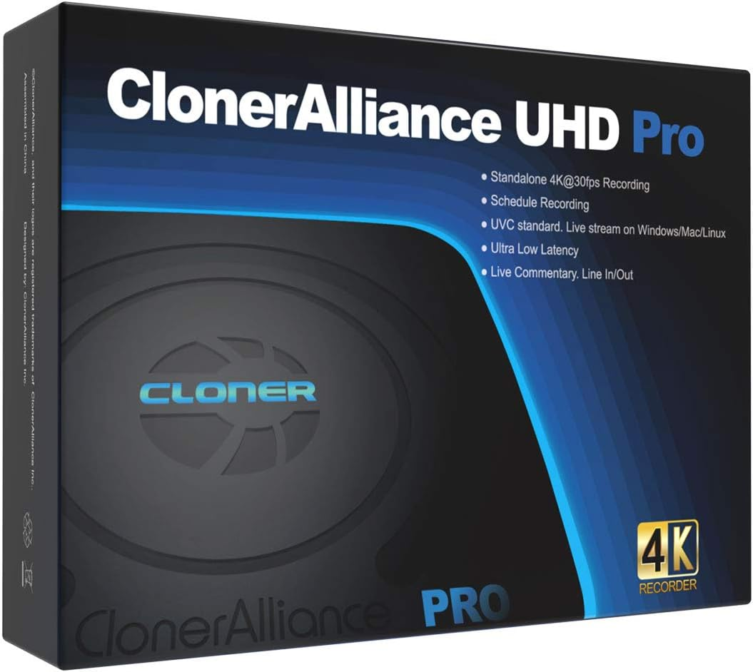 Cloneralliance UHD Pro, 4K Video Recorder, HDMI Capture DVR with H.265/H.264 Codec, Cinematic 4K@24Fps Recording(Up to 4K@30Fps), No PC Required. image number 6
