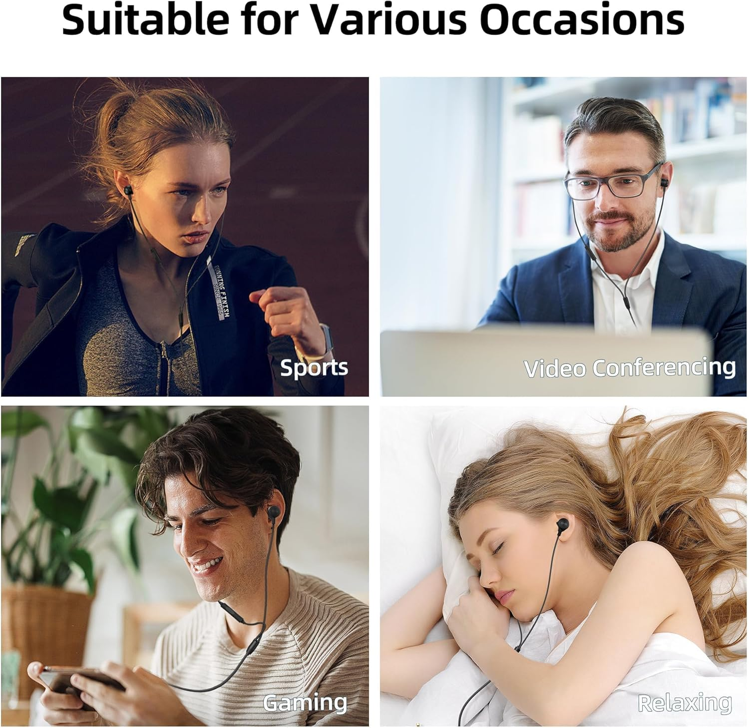 MORMOQUE Wired Earphones In-Ear Earbuds with Build-In Microphone Noise Isolating Headphone with 3.5Mm Jack Long Cord 10Mm Large Drivers HD Bass Audio for Music Podcast and More image number 3