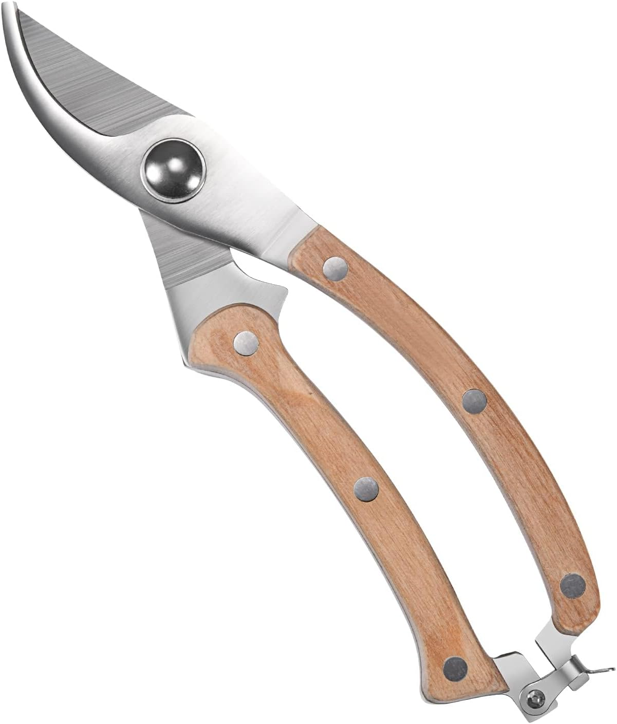 Wooden Pruning Shears for Gardening, 3/5-Inch Cut Capacity Garden Shears, Gardening Shears with Sharp Blades and Rustproof Stainless Steel image number 1