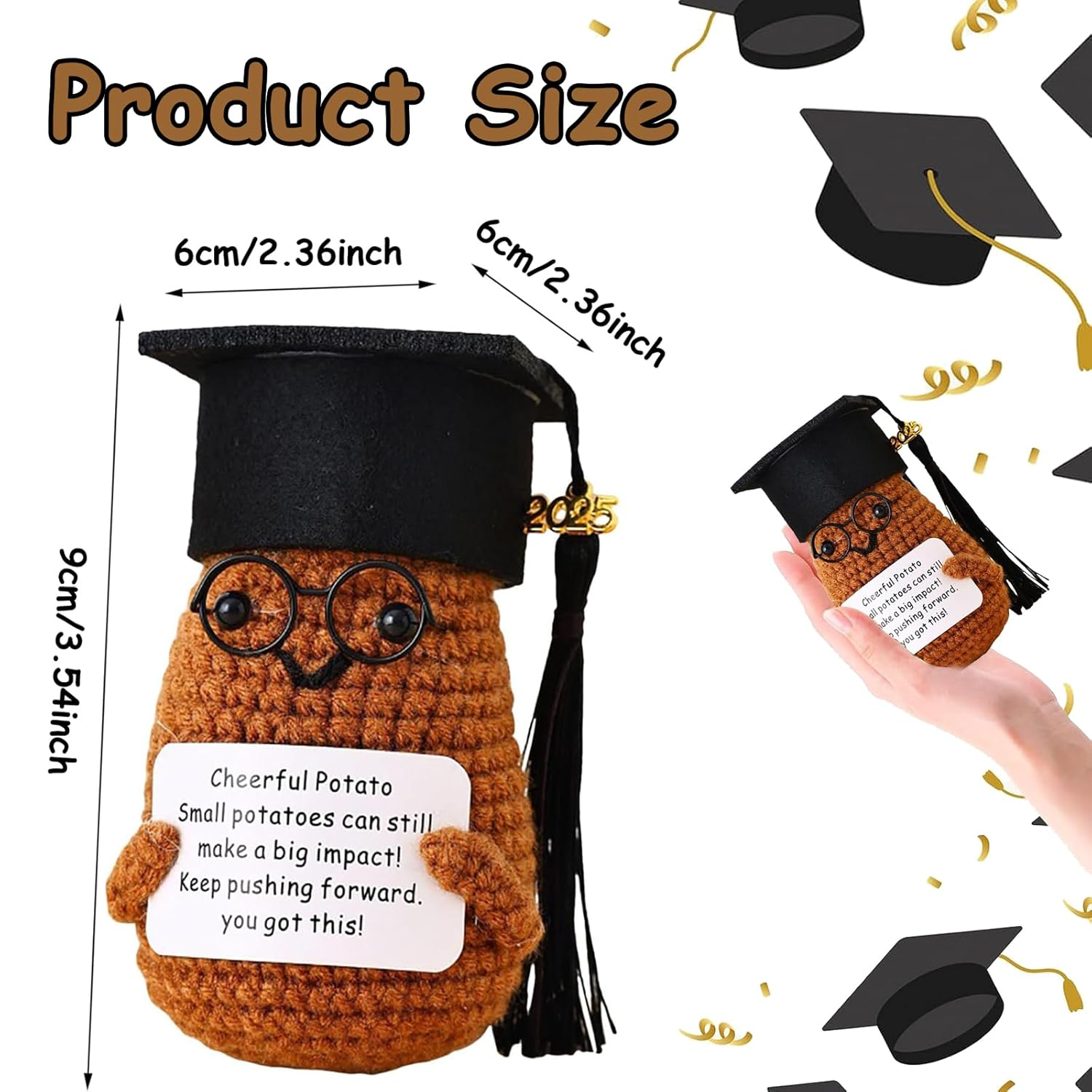 Graduation Gifts 2025,Funny Positive Words,Youth Birthday Gift,High School College University Graduation Gifts (Brown)
