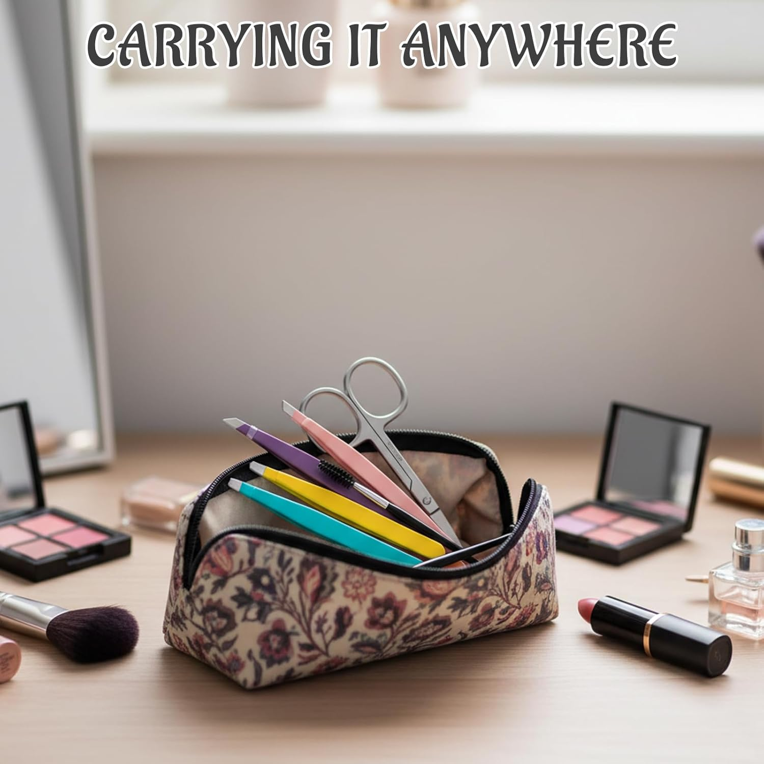 Tweezer, 6-Piece Set with Precision Tips, Stainless Steel Eyebrow Tweezers and Lash Tweezers, Slant Tip and Pointed Tip image number 2