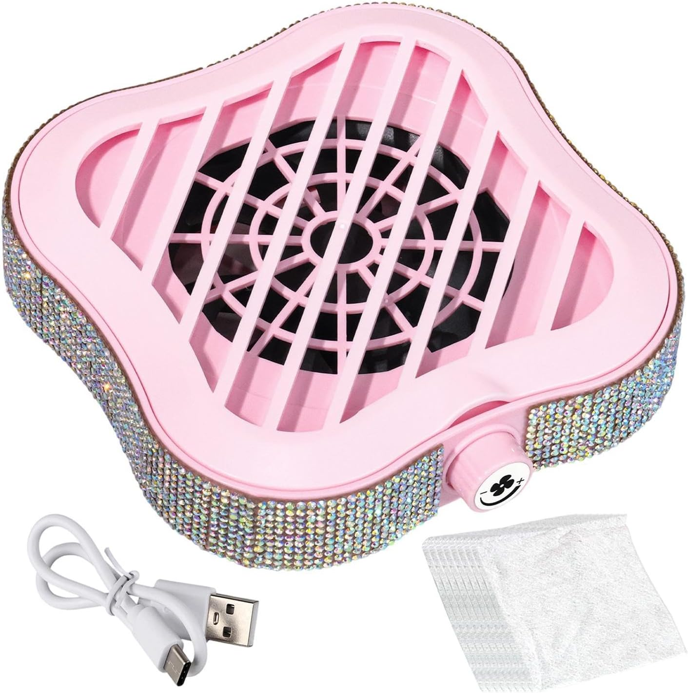 Nail Vacuum | Powerful Low Noise Cleaner - Adjustable Suction Power Nail Duster Collector with 10 Filters,For Salon, Table, Home, Room, Manicure, Beginner, Professional