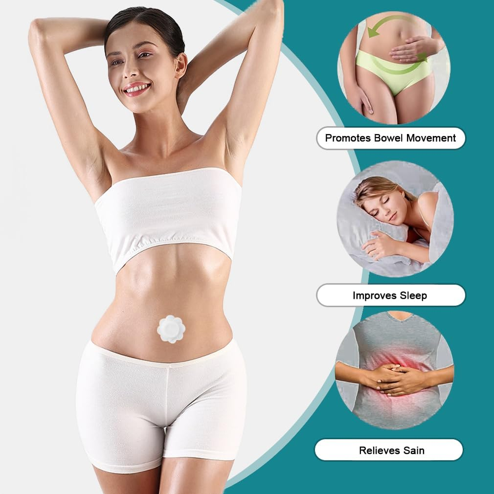 50Pcs Castor Oil Pack Wrap for Belly Button, 6Cm Non-Woven Castor Oil Patches, Self Adhesive Belly Button Patch, Highly Absorbent Castor Oil Patches for Work Sleep (Without Oil) (8CM) image number 6