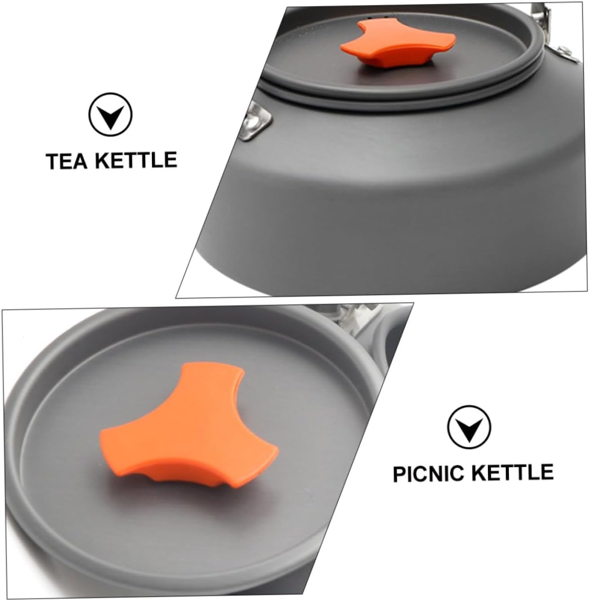 Outdoor Portable Kettle Boiling Tea Pot Camping Water Kettle Folding Handle image number 2