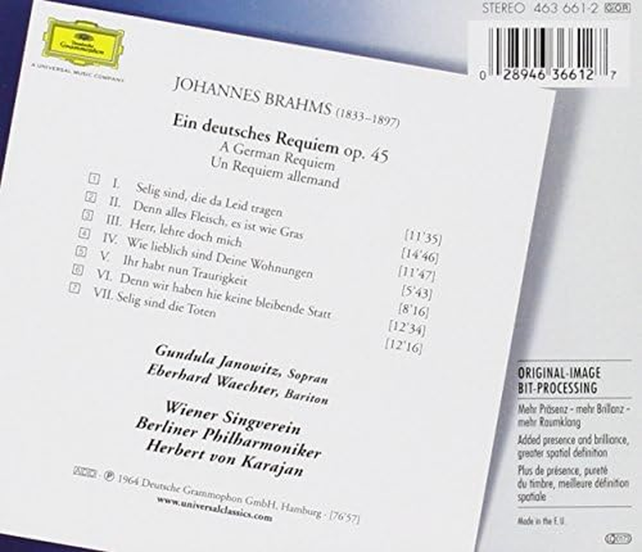 Brahms Ein Deutsches Requiem Op.45