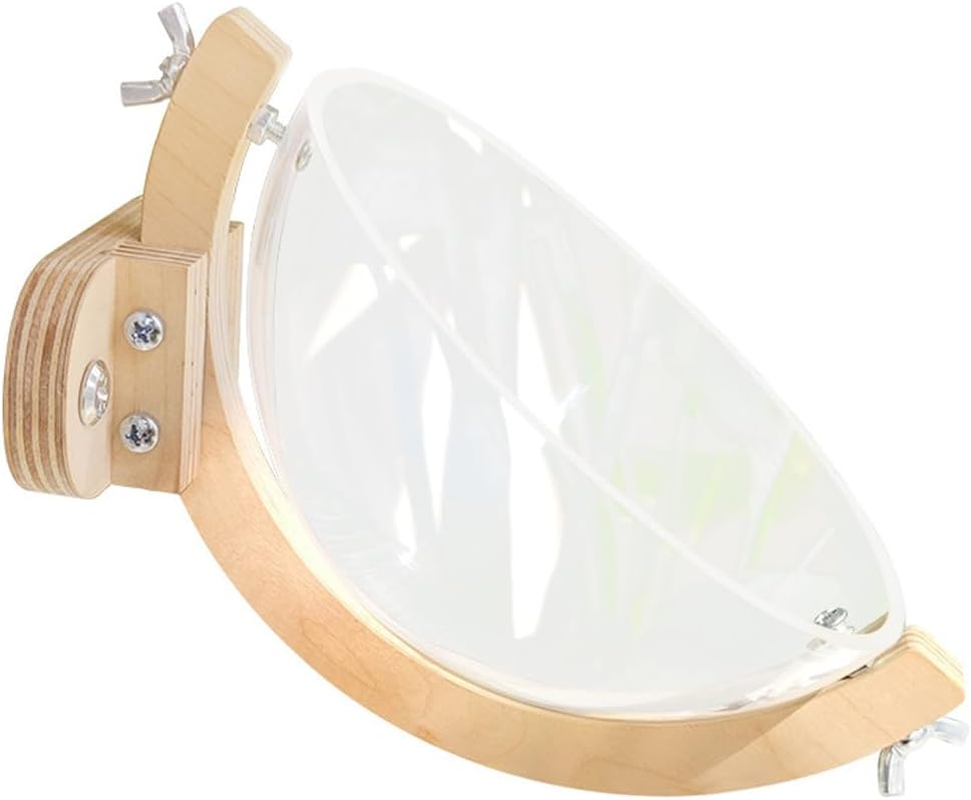 AIMALL Parrot Resting and Sleeping Nest with Wooden Perch Transparent Ventilated Capsule Design Swing and Fixed Styles 5.90In Diameter for Small and Medium Birds All Seasons