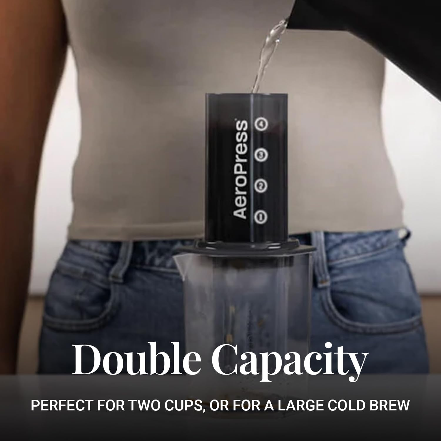 Aeropress Carafe Coffee Maker, 600 Ml Capacity, Clear image number 5