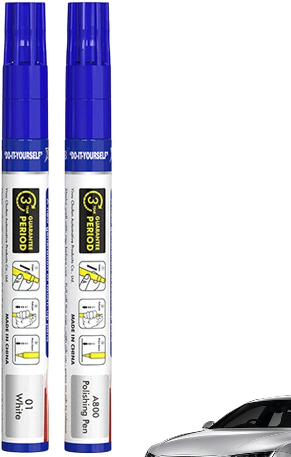 Paint Pen for Cars, Scratch Removal Repair Fill Paint Pen, Auto Paint Scratch Repair Automotive Touchup Paint Pen Two-In- Car Paint M/B image number 3