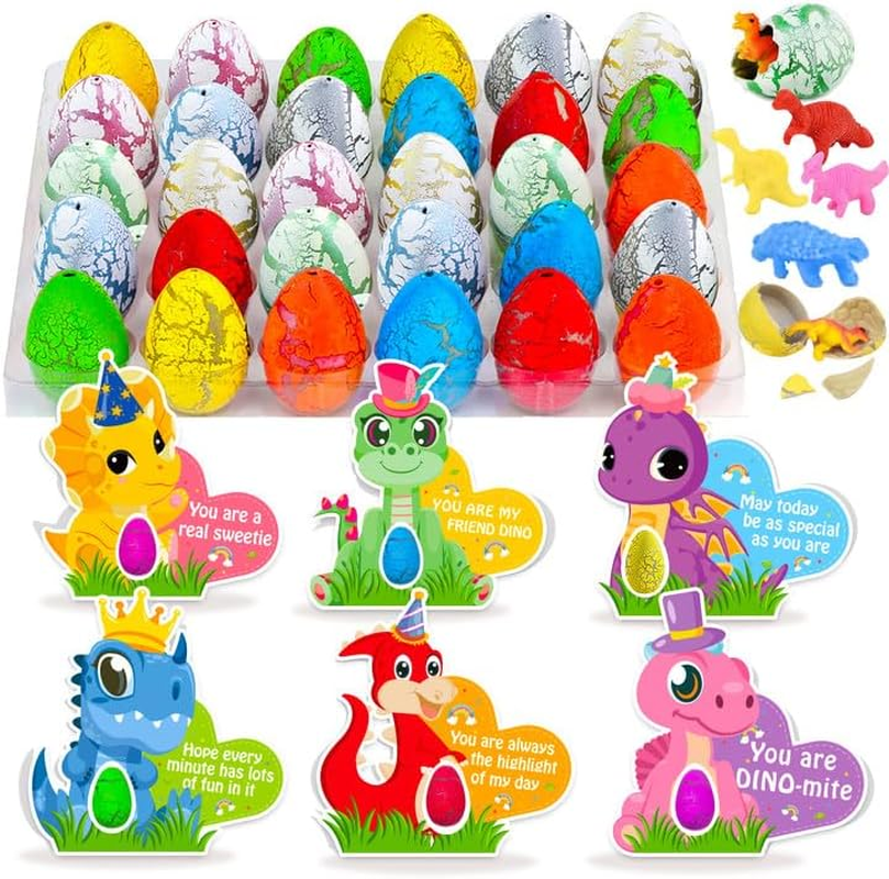 Dinosaur Party Favors Dinosaur Birthday Party Supplies, 30 Pack Dinosaur Egg Hatching Card Bulk, Funny Dino Eggs Gifts Goodie Bag Stuffer for Kids Boys Girls Toddler image number 2